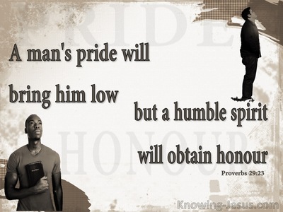 Proverbs 29:23 Humble Spirit Obtains Honour (brown)